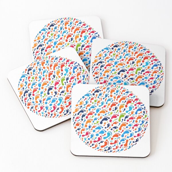 Item preview, Colorful foot prints designed and sold by FusiTink.