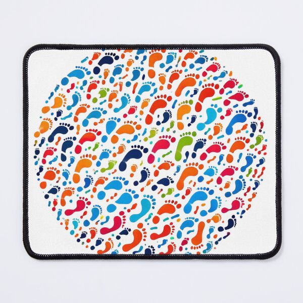 Item preview, Colorful foot prints designed and sold by FusiTink.