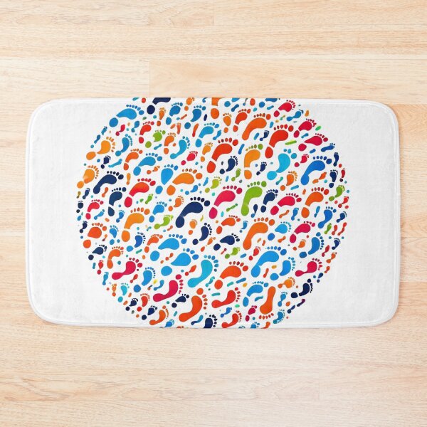 Item preview, Colorful foot prints designed and sold by FusiTink.