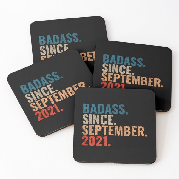 Item preview, Badass since September 2021 Vintage 2021 September birthday gift designed and sold by Teelogic.