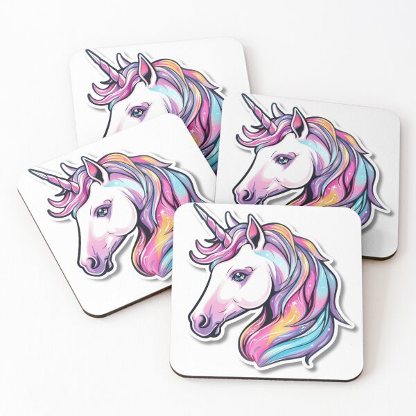 Item preview, Cartoon Rainbow Unicorn Illustration With Large Eyes designed and sold by Reichcorp.