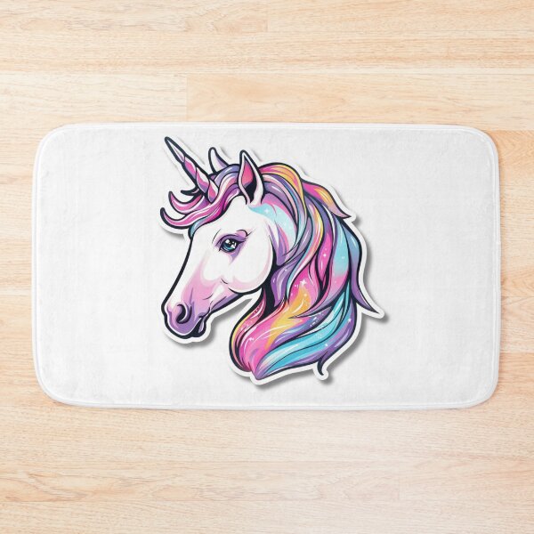Item preview, Cartoon Rainbow Unicorn Illustration With Large Eyes designed and sold by Reichcorp.