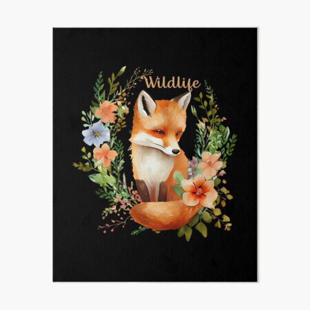 Item preview, Beautiful fox with flowers designed and sold by AnyMar2023.