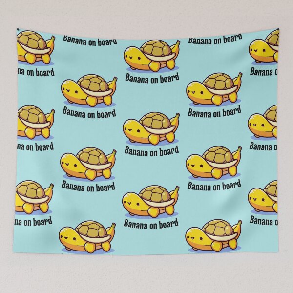Item preview, Banana on board - cute banana turtle designed and sold by Funny-Banana.