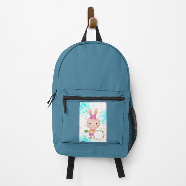Item preview, Cute rabbit with drums in blue sky background with stars designed and sold by fuzzyfox.
