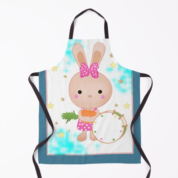 Item preview, Cute rabbit with drums in blue sky background with stars designed and sold by fuzzyfox.