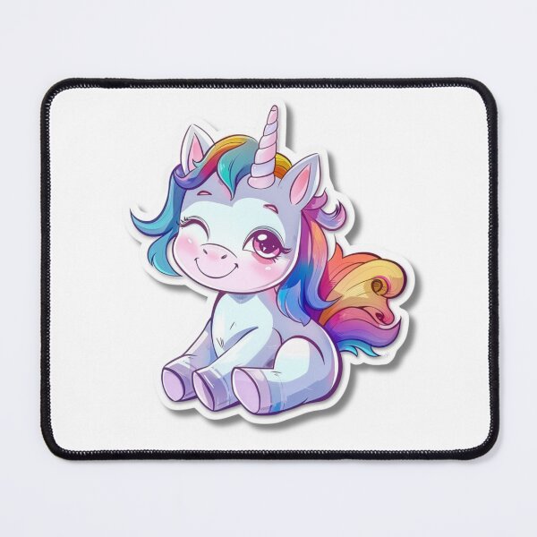 Item preview, Cartoon Rainbow Unicorn Illustration With Large Eyes designed and sold by Reichcorp.