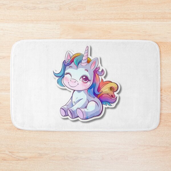 Item preview, Cartoon Rainbow Unicorn Illustration With Large Eyes designed and sold by Reichcorp.