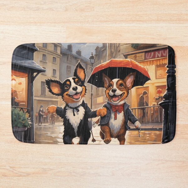Item preview, Dogs Playing In The Rain designed and sold by Rtymer.