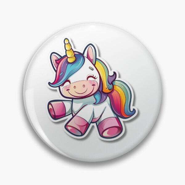 Item preview, Cartoon Rainbow Unicorn Illustration With Large Eyes designed and sold by Reichcorp.