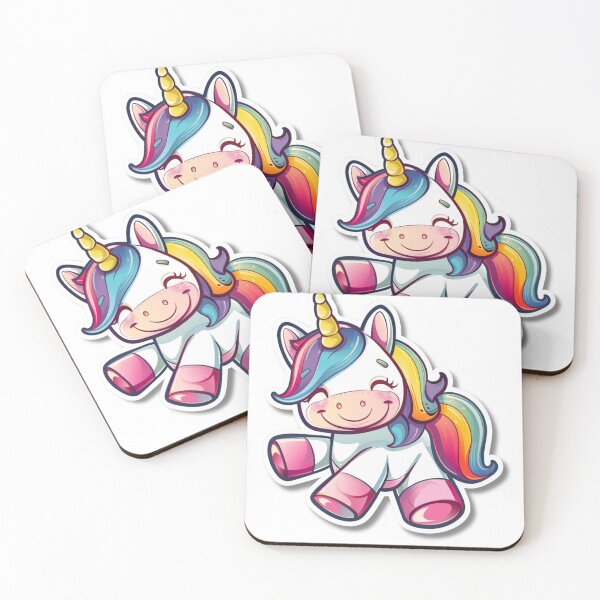 Item preview, Cartoon Rainbow Unicorn Illustration With Large Eyes designed and sold by Reichcorp.