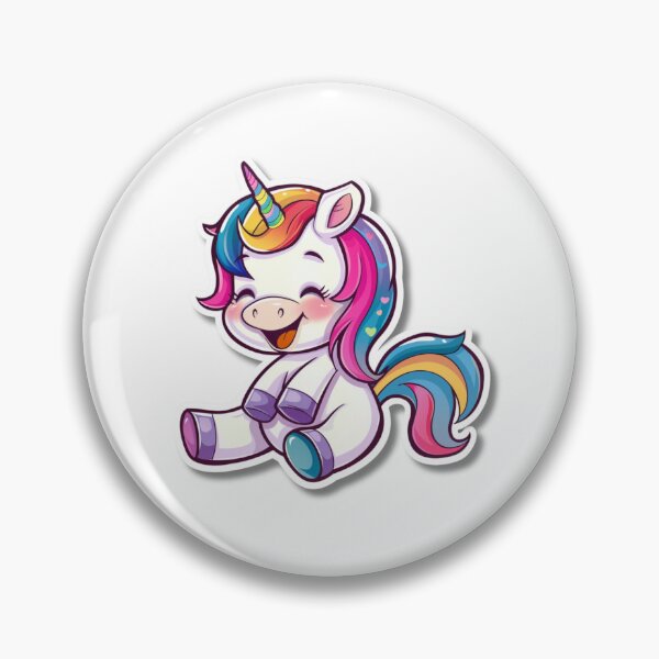 Item preview, Cartoon Rainbow Unicorn Illustration With Large Eyes designed and sold by Reichcorp.