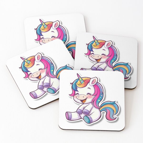 Item preview, Cartoon Rainbow Unicorn Illustration With Large Eyes designed and sold by Reichcorp.