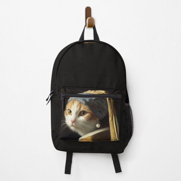 Item preview, Cat with Pearl Earring Vermeer painting Altered art designed and sold by ArtUnova.