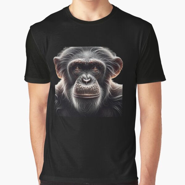 Item preview, Realistic Chimpanzee Face T-shirt Wildlife Art designed and sold by IKOK.