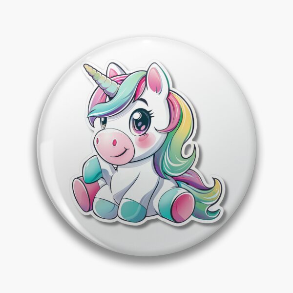 Item preview, Cartoon Rainbow Unicorn Illustration With Large Eyes designed and sold by Reichcorp.