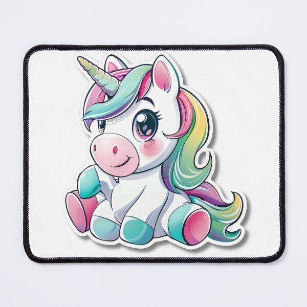Item preview, Cartoon Rainbow Unicorn Illustration With Large Eyes designed and sold by Reichcorp.