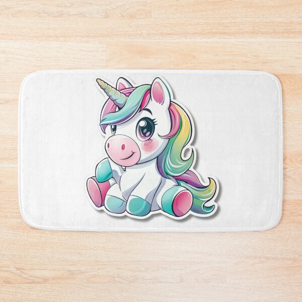 Item preview, Cartoon Rainbow Unicorn Illustration With Large Eyes designed and sold by Reichcorp.