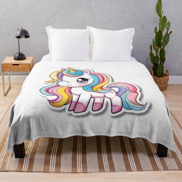 Item preview, Cartoon Rainbow Unicorn Illustration With Large Eyes designed and sold by Reichcorp.