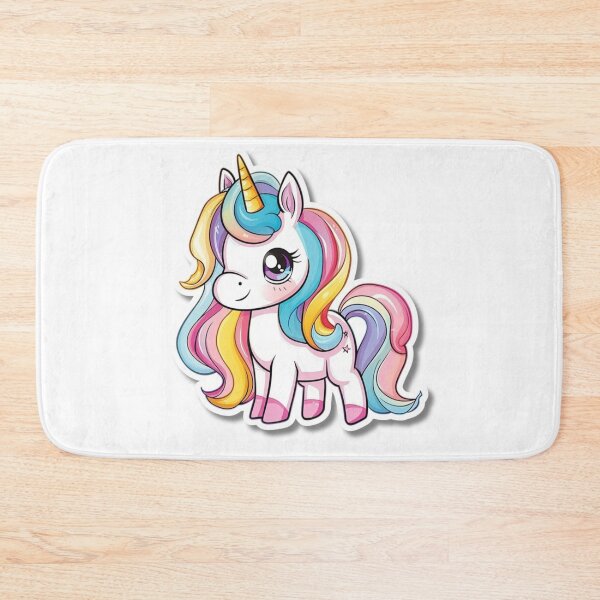 Item preview, Cartoon Rainbow Unicorn Illustration With Large Eyes designed and sold by Reichcorp.