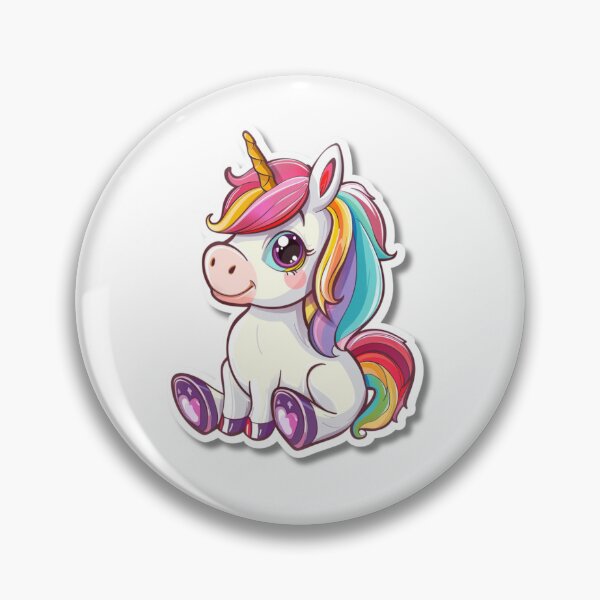 Item preview, Cartoon Rainbow Unicorn Illustration With Large Eyes designed and sold by Reichcorp.