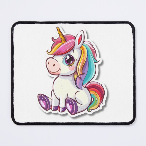 Item preview, Cartoon Rainbow Unicorn Illustration With Large Eyes designed and sold by Reichcorp.