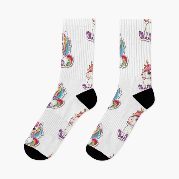 Item preview, Cartoon Rainbow Unicorn Illustration With Large Eyes designed and sold by Reichcorp.