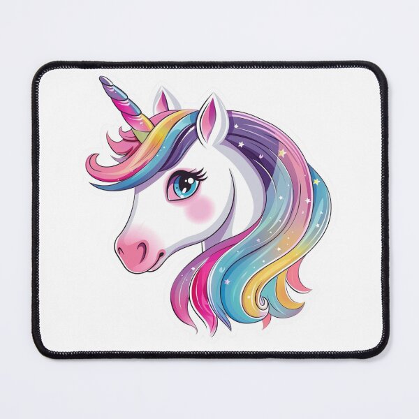 Item preview, Cartoon Rainbow Unicorn Illustration With Large Eyes designed and sold by Reichcorp.