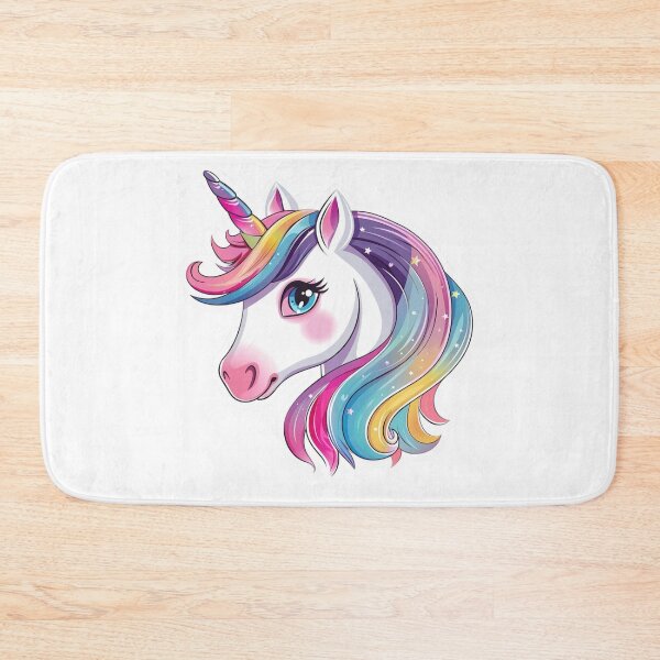 Item preview, Cartoon Rainbow Unicorn Illustration With Large Eyes designed and sold by Reichcorp.