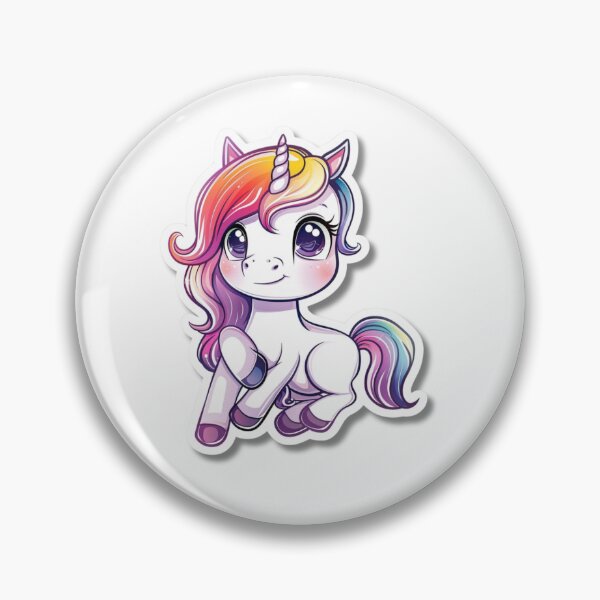 Item preview, Cartoon Rainbow Unicorn Illustration With Large Eyes designed and sold by Reichcorp.