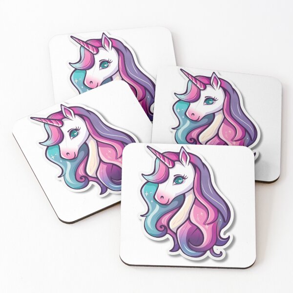 Item preview, Cartoon Rainbow Unicorn Illustration With Large Eyes designed and sold by Reichcorp.