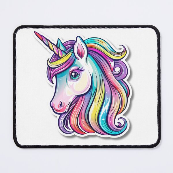 Item preview, Cartoon Rainbow Unicorn Illustration With Large Eyes designed and sold by Reichcorp.