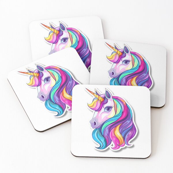 Item preview, Cartoon Rainbow Unicorn Illustration With Large Eyes designed and sold by Reichcorp.