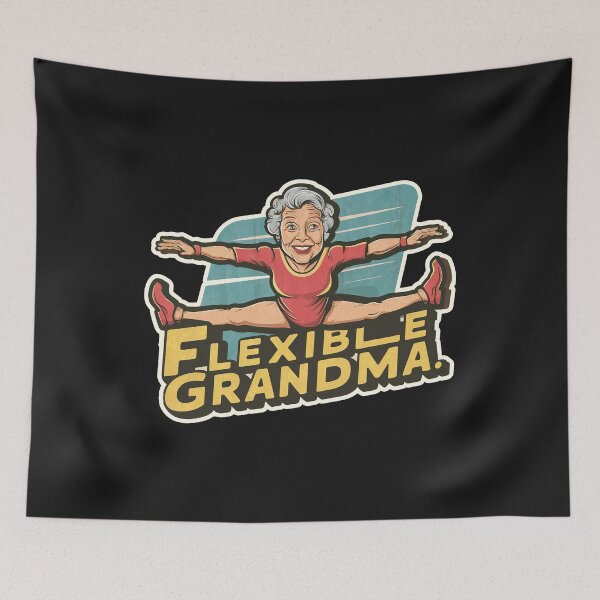 Item preview,  ''Flexible Grandma '' Funny Working out Grandma Kawaii T-Shirt designed and sold by Witty Shirts.