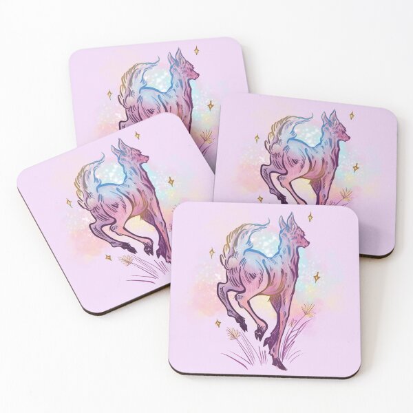 Item preview, fairy deer galloping magic clouds designed and sold by captainringtail.