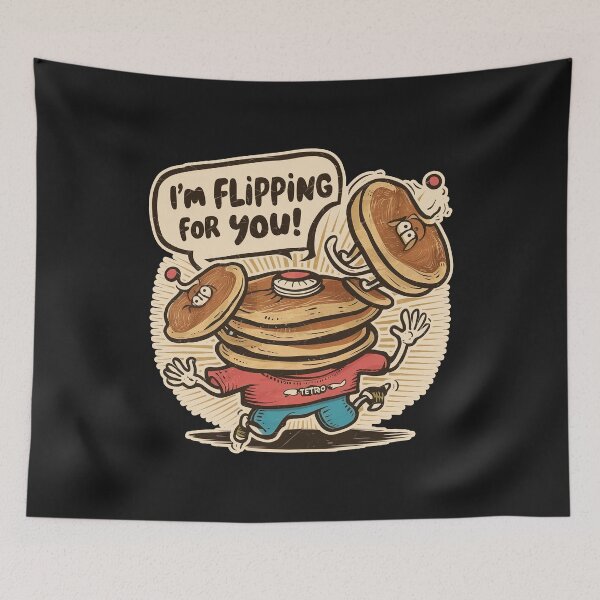Item preview,  ''i'm Flipping For You'' Funny Pancake Lover Kawaii T-Shirt designed and sold by Witty Shirts.