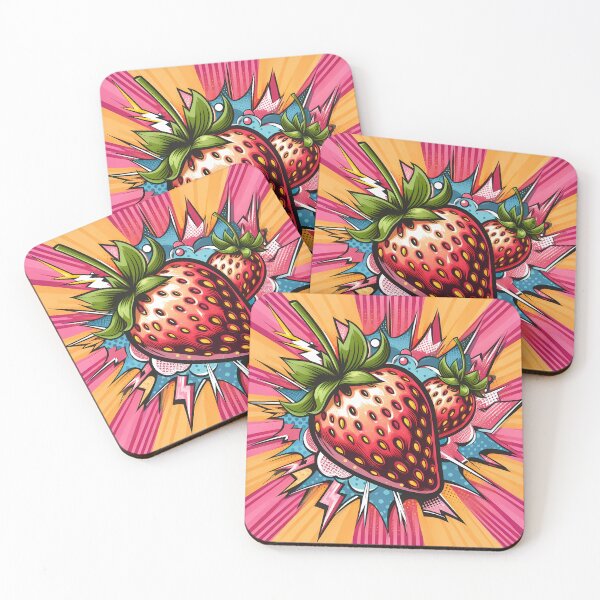 Item preview, Explosive Strawberries in Pop Art Style designed and sold by Vitalka-uk.