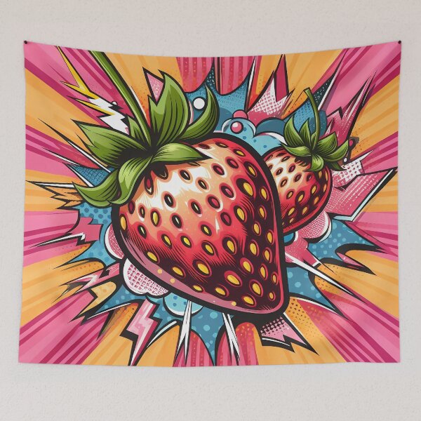 Item preview, Explosive Strawberries in Pop Art Style designed and sold by Vitalka-uk.