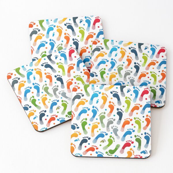 Item preview, Fun colored footsteps designed and sold by FusiTink.