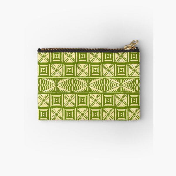 Item preview, Ngatu Tokelau Feletoa Fata Patrón verde polinesio tradicional tongano designed and sold by InkKiai.