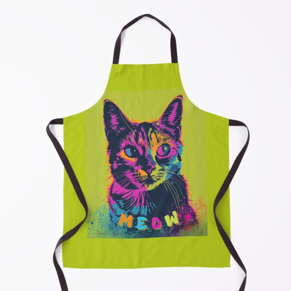 Item preview, Meow, colorful pop-art style cat designed and sold by silent-violin.