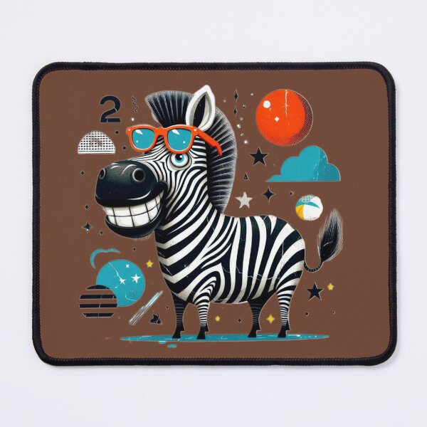 Item preview, ZEBRA WITH GLASSES designed and sold by MargoGallery.