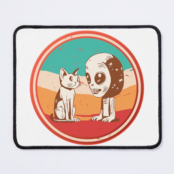 Item preview, Vintage Alien and Cat Conversation: Intergalactic Chit-Chat T-Shirt designed and sold by GorinART.
