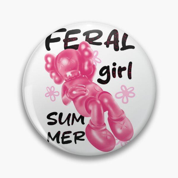 Item preview, Feral Girl Summer with Pink Kaws Hypebeast Figurine designed and sold by OmoYolo.