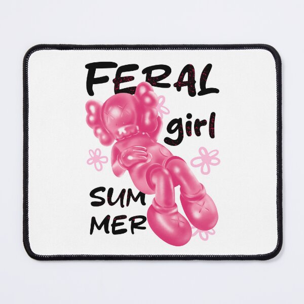 Item preview, Feral Girl Summer with Pink Kaws Hypebeast Figurine designed and sold by OmoYolo.