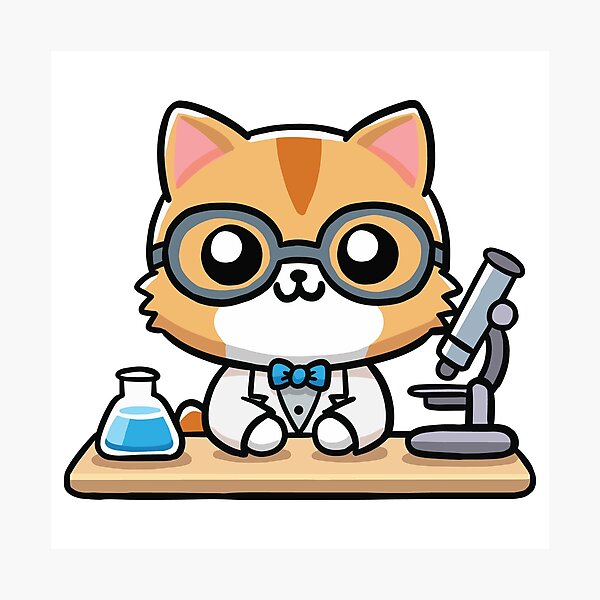 Item preview, Cute Scientist Cat, Science designed and sold by TalesOfScience.