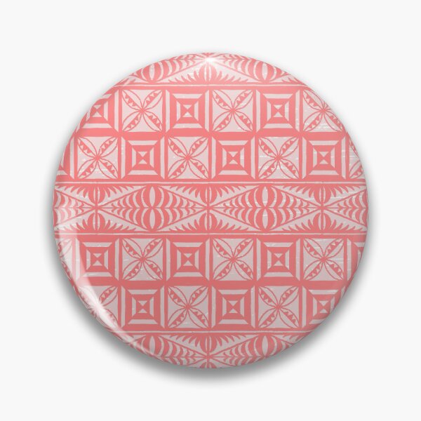 Item preview, Ngatu Tokelau Feletoa Fata Tongan Traditional Polynesian Pink Pattern designed and sold by InkKiai.