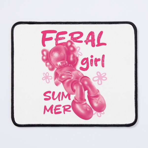 Item preview, Feral Girl Summer with Pink Kaws Hypebeast Figurine designed and sold by OmoYolo.