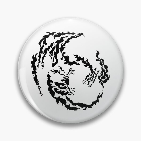 Item preview, Flaming dragon tribal black  designed and sold by Artsydragongal.