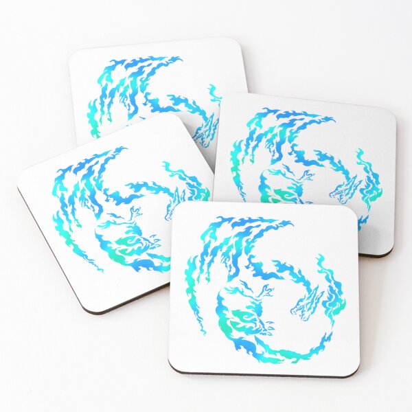 Item preview, Flaming dragon tribal blazing blue designed and sold by Artsydragongal.